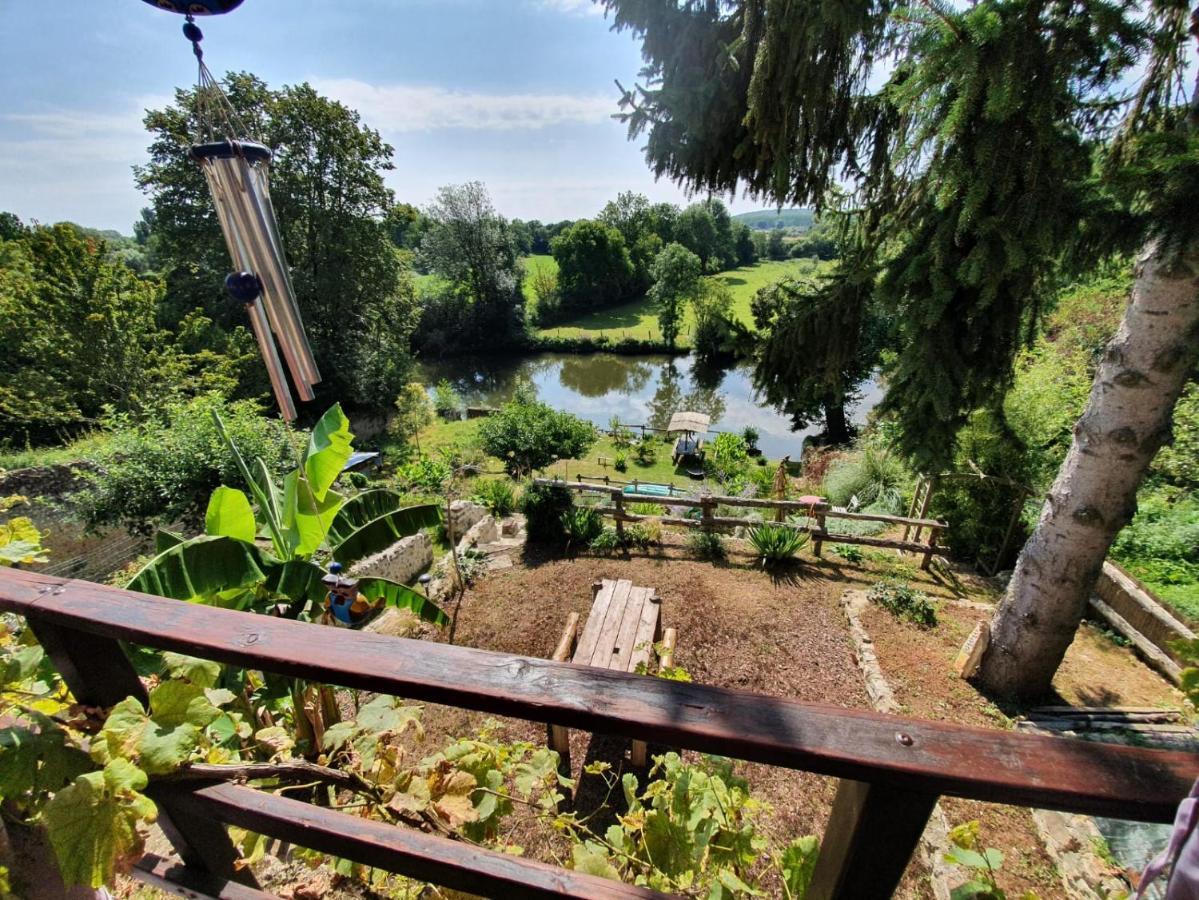 Le Cottage Belmontais, Maison Individuelle, Vue Panoramique Sur La Riviere Beaumont-sur-Sarthe Luaran gambar